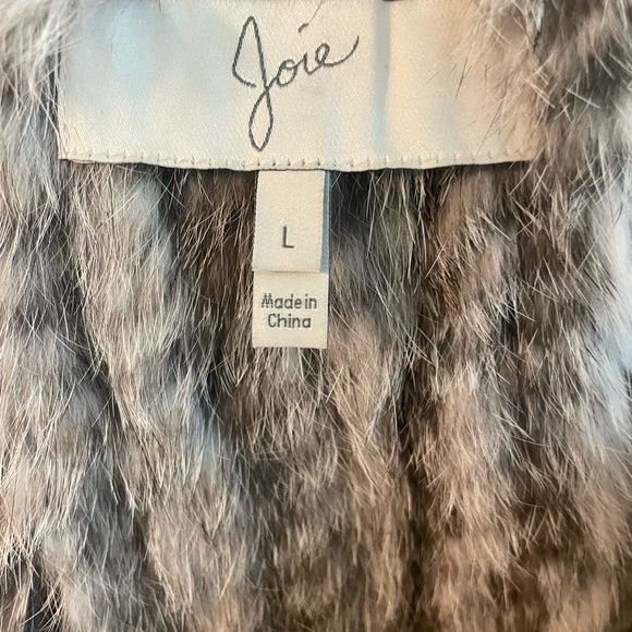 $798 retail Joie rabbit fur open vest size Large - Picture 9 of 9